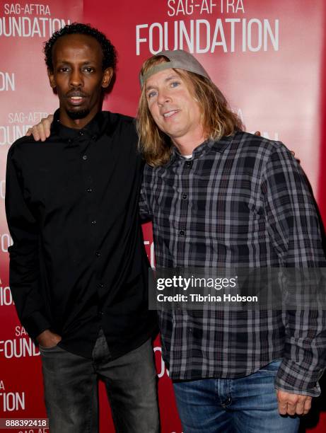 Barkhad Abdi and Bryan Buckley attend SAG-AFTRA Foundation's Conversation and screening of 'The Pirates Of Somalia' at SAG-AFTRA Foundation's...