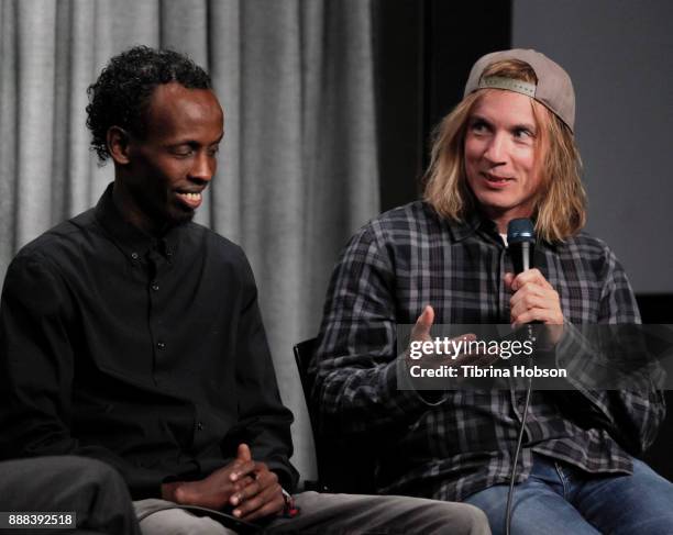 Barkhad Abdi and Bryan Buckley attend SAG-AFTRA Foundation's Conversation and screening of 'The Pirates Of Somalia' at SAG-AFTRA Foundation's...