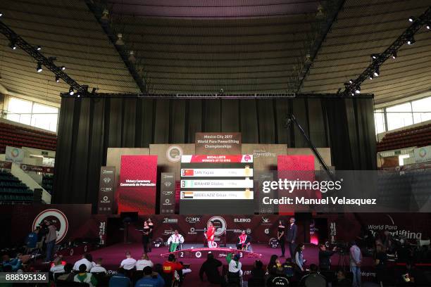 General view of the Award Ceremony during the Women's Upt to 67Kg Group A Category as part of the World Para Powerlifting Championship Mexico 2017 at...