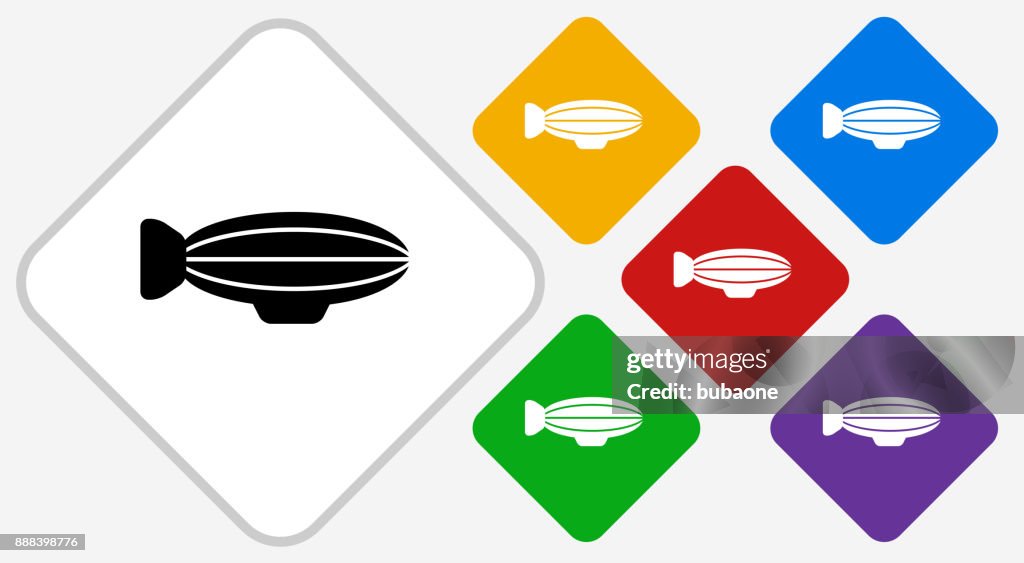 Blimp Color Diamond Vector Icon