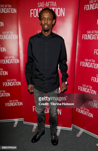 Barkhad Abdi attends SAG-AFTRA Foundation's Conversation and screening of 'The Pirates Of Somalia' at SAG-AFTRA Foundation's screening room on...