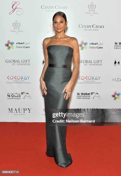 Alesha Dixon attends the Global Gift Gala on day three of the 14th annual Dubai International Film Festival held at the Versace Hotel on December 8,...