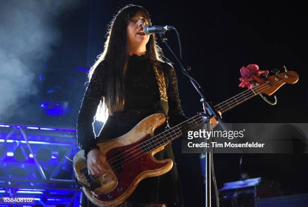 Paz Lenchantin of Pixies performs at the Fox Theater on December 7, 2017 in Oakland, California.