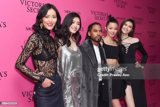 Liu Wen, Ming Xi, Miguel, Xiao Wen and Sui He attend 2017 Victoria's Secret Fashion Show In Shanghai - After Party at Mercedes-Benz Arena on November...