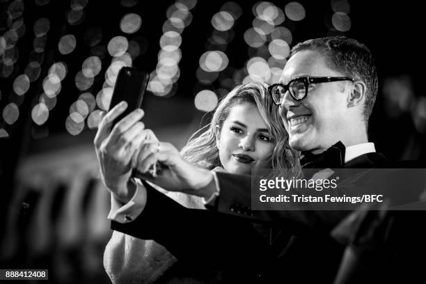 Selena Gomez and Stuart Vevers attend The Fashion Awards 2017 in partnership with Swarovski at Royal Albert Hall on December 4, 2017 in London,...