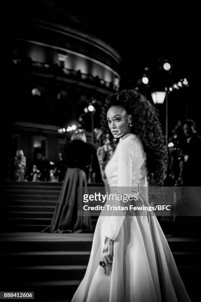Winnie Harlow attends The Fashion Awards 2017 in partnership with Swarovski at Royal Albert Hall on December 4, 2017 in London, England.