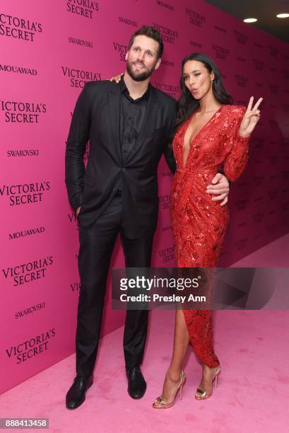 Jared Homan and Lais Ribeiro attend 2017 Victoria's Secret Fashion Show In Shanghai - After Party at Mercedes-Benz Arena on November 20, 2017 in...