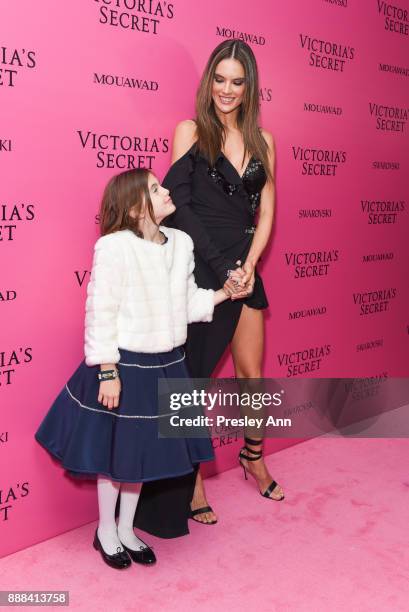 Anja Louise Ambrosio Mazur and Alessandra Ambrosio attend 2017 Victoria's Secret Fashion Show In Shanghai - After Party at Mercedes-Benz Arena on...