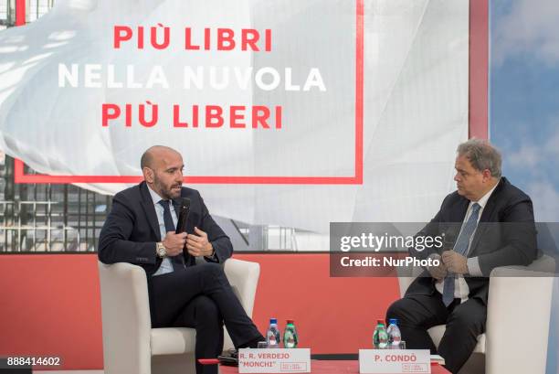 As Roma sports manager Ramon Monchi, talks during the presentation of the book written by Daniel Pinilla &quot;Monchi. The secrets of King Midas of...