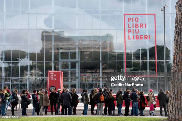 People attends Più Libri Più Liberi small fair and media publishing 2017 in Rome. This year it took place inside the Nuvola congress center designed...