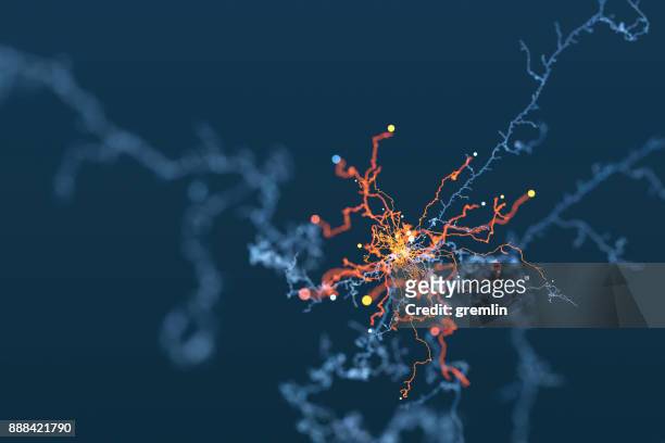 abstracte krullend ranken achtergrond - synapse stockfoto's en -beelden