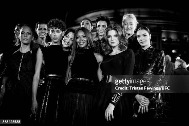Veronica Webb , Marie Sophie Wilson, Imaan Hammam , Naomi Campbell and Stephanie Seymour during The Fashion Awards 2017 in partnership with Swarovski...