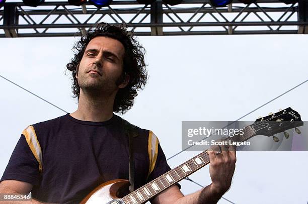 Dweezil Zappa of Zappa Plays Zappa performs during the 2009 Rothbury Music Festival at the Rothbury Music Festival Grounds on July 4, 2009 in...