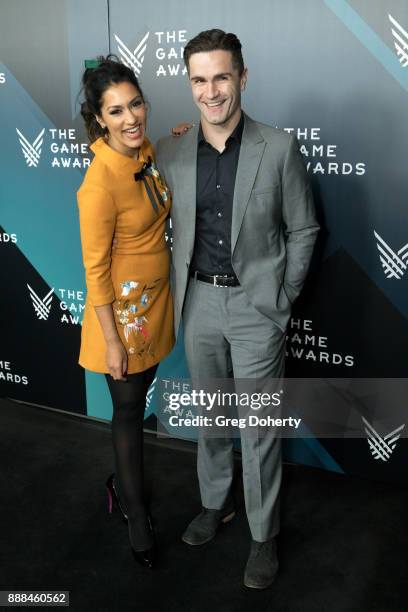 Janina Gavankar and Sam Witwer attend The Game Awards 2017 at Microsoft Theater on December 7, 2017 in Los Angeles, California.