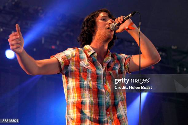 Matt Abott of Skint and Demoralised performs on stage on the first day of Wireless Festival at Hyde Park on July 4, 2009 in London, England.