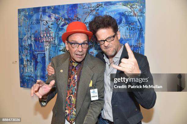 Bruce Helander and Jason Newsted attend Art Miami VIP Preview at Art Miami Pavilion on December 6, 2017 in Miami Beach, Florida.