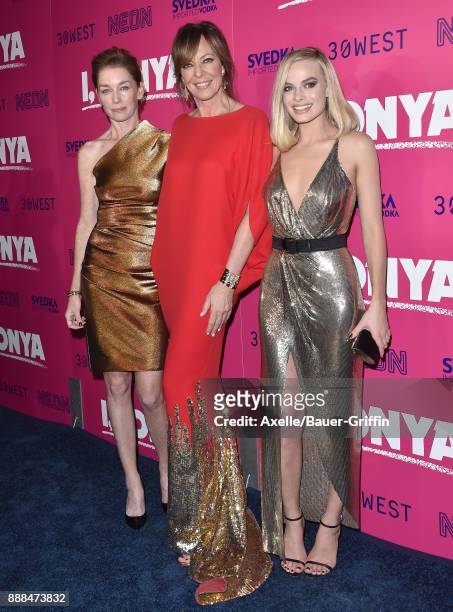 Actors Julianne Nicholson, Allison Janney and Margot Robbie attend the Los Angeles premiere of 'I, Tonya' at the Egyptian Theatre on December 5, 2017...