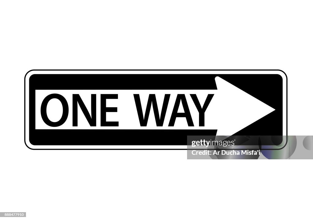 One Of One Sign One Way Sign Arrow Information High-Res Vector Graphic - Getty Images