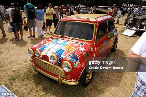 Olivia Harrison's original mini at the Cartier Style & Luxe lunch at the Goodwood Festival of Speed on July 5, 2009 in Chichester, England.