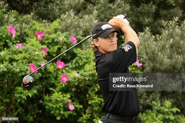 Jason Dransfield of Royal Liverpool during local final qualifing for the 2009 Open Championship at Western Gailes Golf Club on July 6, 2009 in...
