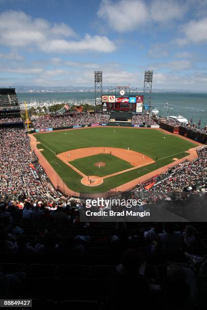 General interior view of AT&T Park during the game between the Houston Astros and the San Francisco Giants on July 5, 2009 in San Francisco,...
