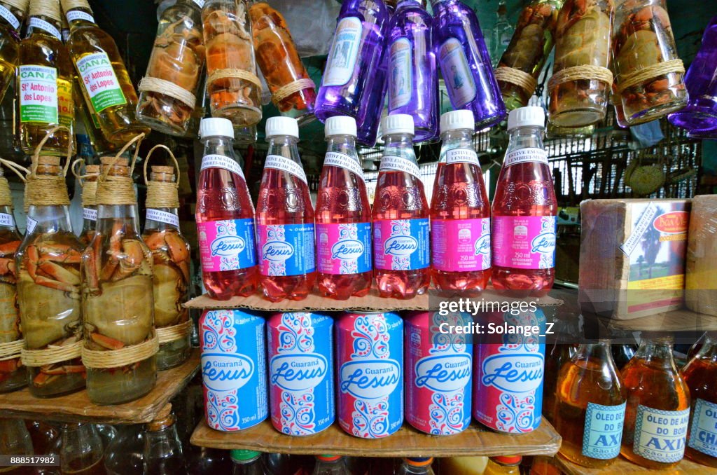 Guaraná and Infused Crab Rum in a Bottle in Maranhão for Souvenir