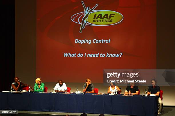 Mike Powell of USA, Kajsa Bergqvist of Sweden, Wilson Kipketer of Denmark, Stephane Diagana of France, Dame Kelly Holmes of Great Britain, Sergey...