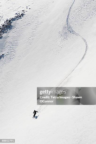 USA, Colorado, Aspen Snowmass, Skier skiing on snow