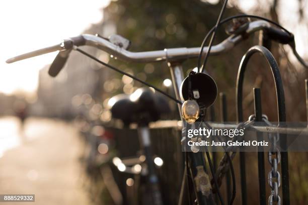 amsterdam bicycle 2 - farola stock pictures, royalty-free photos & images