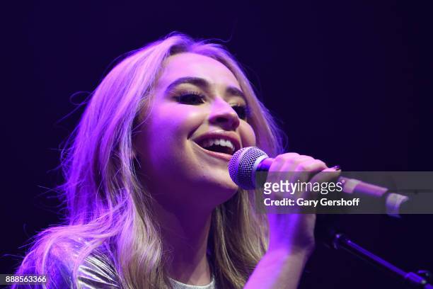 Sabrina Carpenter performs at the Z100 & Coca-Cola All Access Lounge at Hammerstein Ballroom on December 8, 2017 in New York City.