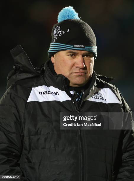 Glasgow Warriors Head Coach Dave Rennie is seen during the European Rugby Champions Cup match between Glasgow Warriors and Montpellier at Scotstoun...