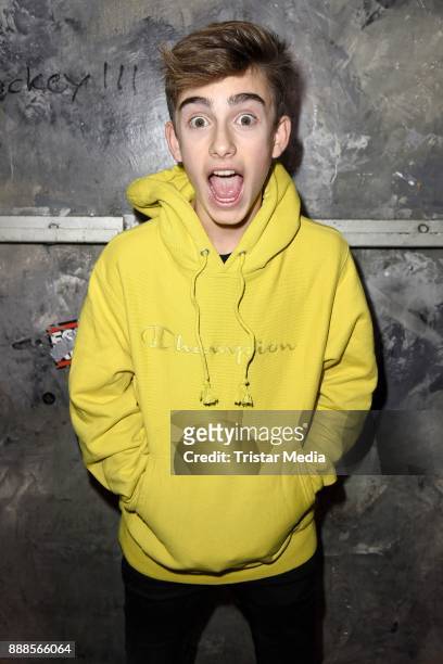 Singer Johnny Orlando during a exclusive photo session at Luxor Club on December 8, 2017 in Cologne, Germany.