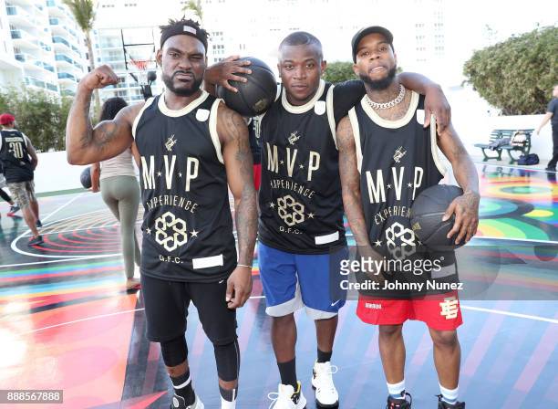 Stevie J, O.T. Genasis and Tory Lanez attend The House Of Remy Martin Presents The MVP Experience In Miami at W South Beach on December 8, 2017 in...