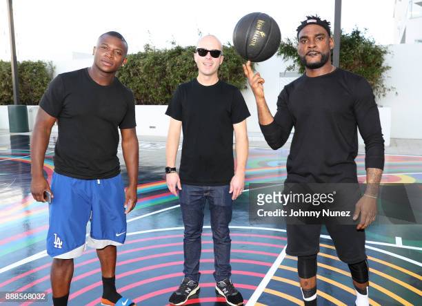 Genasis, Matt W. Moore and DJ STEVIE J attends The House Of Remy Martin Presents The MVP Experience In Miami at W South Beach on December 8, 2017 in...