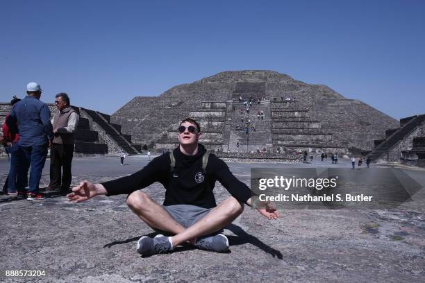 Timofey Mozgov of the Brooklyn Nets visits the Teotihuacan Pyramids as part of the NBA Mexico Games 2017 on December 8, 2017 in Mexico City, Mexico....