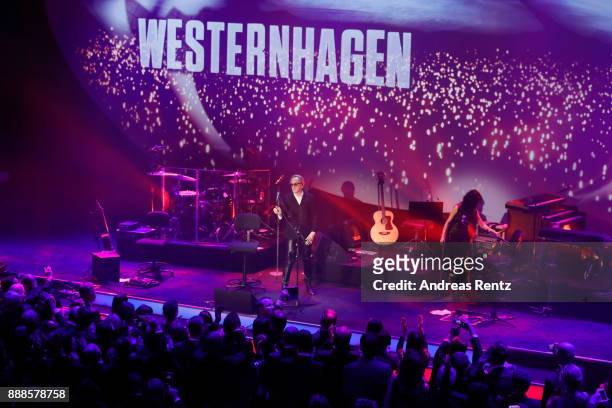 Marius Mueller-Westernhagen performs on stage during the German Sustainability Award at Maritim Hotel on December 8, 2017 in Duesseldorf, Germany.