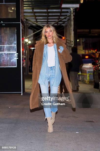 Elsa Hosk is seen in Chelsea on December 8, 2017 in New York City.