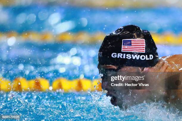 Robert Griswold of United States competes in men's 100 m Butterfly S8 during day 5 of the Para Swimming World Championship Mexico City 2017 at...