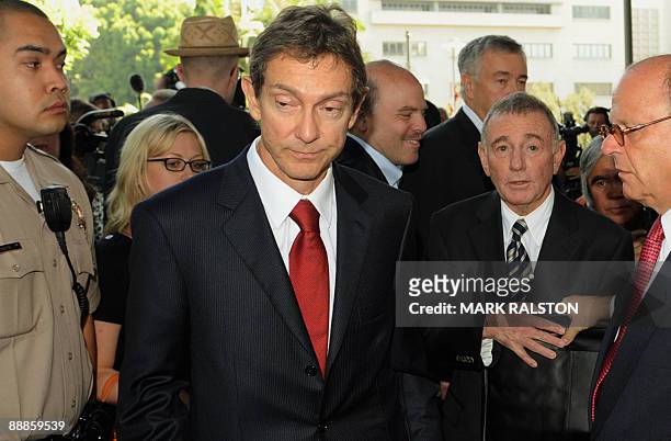 Attorney's John Branca and Howard Weitzman leave after they were appointed co-administrators of Michael Jackson's estate, outside of the Superior...