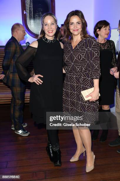 Ann-Kathrin Kramer and Rebecca Immanuel during the ARD advent dinner hosted by the program director of the tv station Erstes Deutsches Fernsehen at...