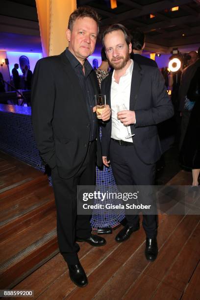 Justus von Dohnanyi and Fabian Busch during the ARD advent dinner hosted by the program director of the tv station Erstes Deutsches Fernsehen at...