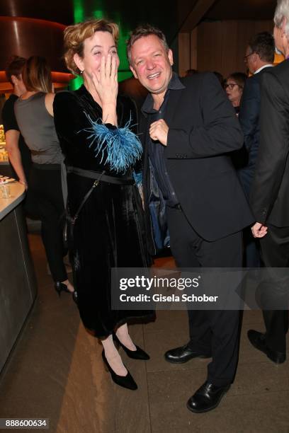 Margarita Broich and Justus von Dohnanyi during the ARD advent dinner hosted by the program director of the tv station Erstes Deutsches Fernsehen at...