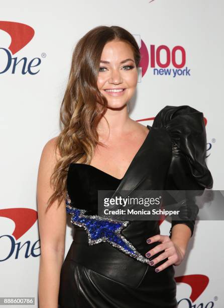 Erika Costell attends the Z100's Jingle Ball 2017 press room on December 8, 2017 in New York City.