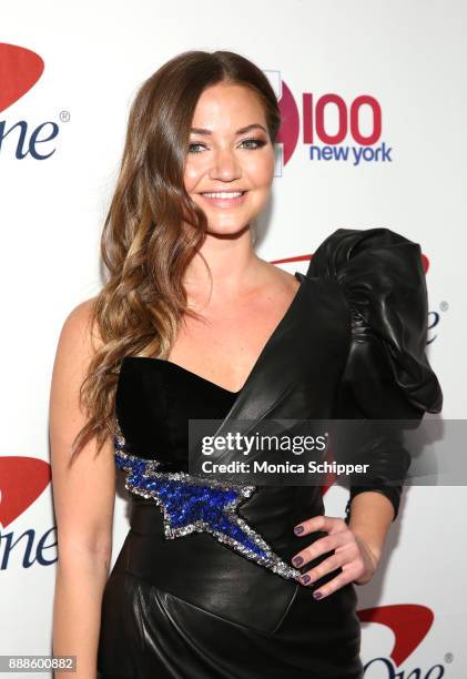 Erika Costell attends the Z100's Jingle Ball 2017 press room on December 8, 2017 in New York City.