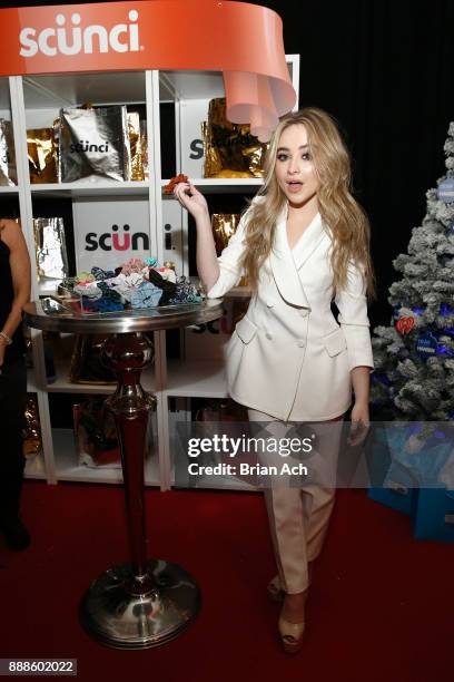 Sabrina Carpenter attends the Z100's Jingle Ball 2017 - GIFTING LOUNGE on December 8, 2017 in New York City.