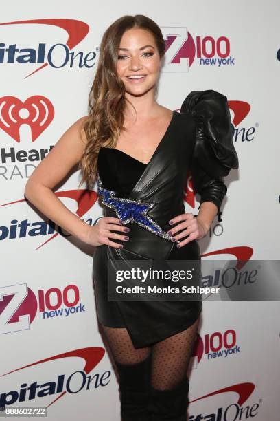 Erika Costell attends the Z100's Jingle Ball 2017 press room on December 8, 2017 in New York City.