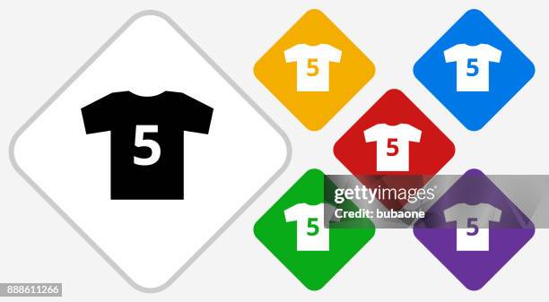 jersey color diamond vector icon - red jersey stock illustrations