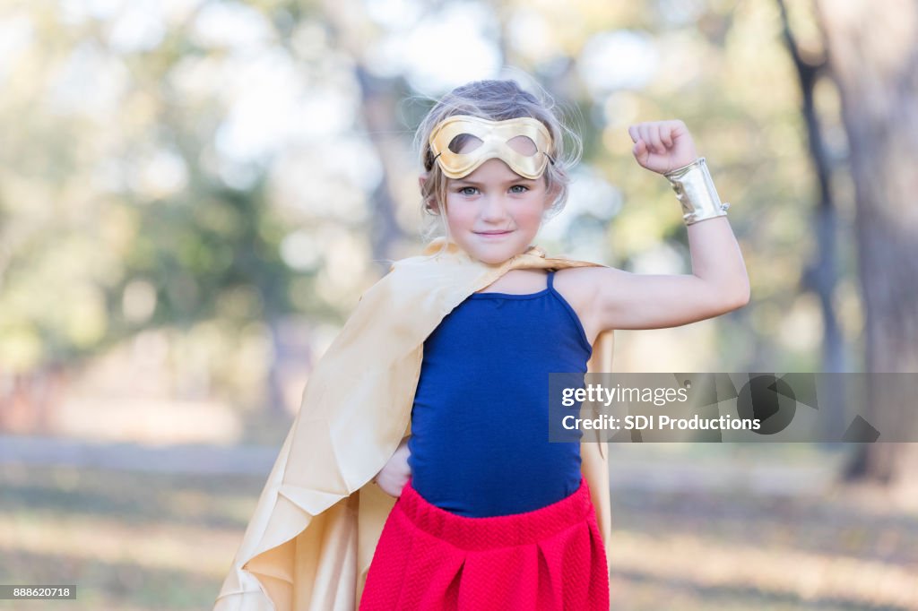 Young superhero saves the day