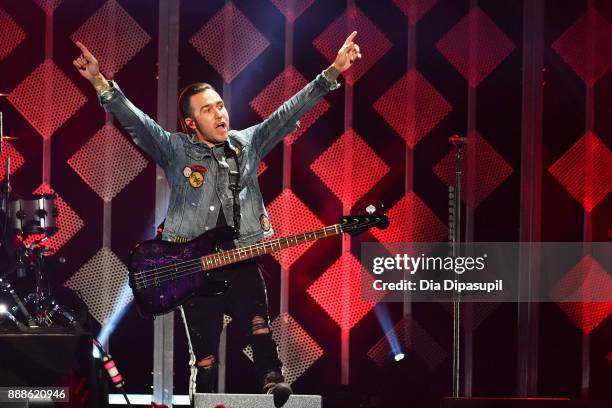 Pete Wentz of Fall Out Boy performs onstage at the Z100's Jingle Ball 2017 on December 8, 2017 in New York City.