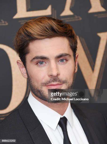 Actor Zac Efron attends the "The Greatest Showman" World Premiere aboard the Queen Mary 2 at the Brooklyn Cruise Terminal on December 8, 2017 in the...